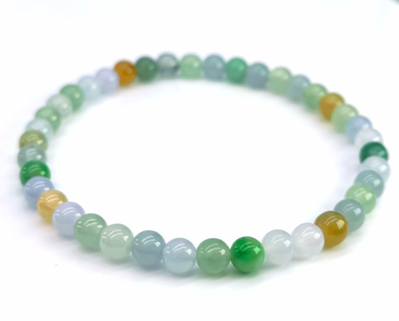 The Blessings - Icy multicolours beads bracelet - est. 4.8 mm, 40 pcs - Bracelets - Gemstone 