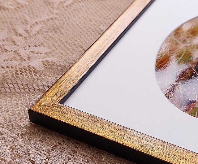 8x10 Wood Picture Frame~Gold & Black finish/Liner~Canvas~Portrait