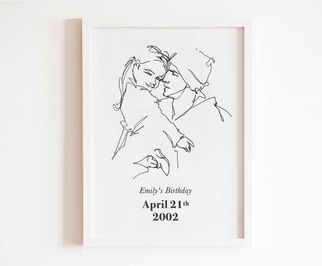 Personalized Drawing Gifts Custom One Line Art Custom One 