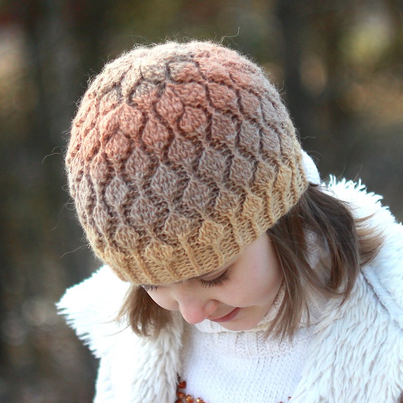 CROCHET PATTERN Hat/The Leaf Fall beanie/Toddler, Child, Adult sizes