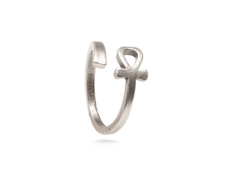 Ancient Egyptian life symbol ring - แหวนทั่วไป - โลหะ สีเงิน