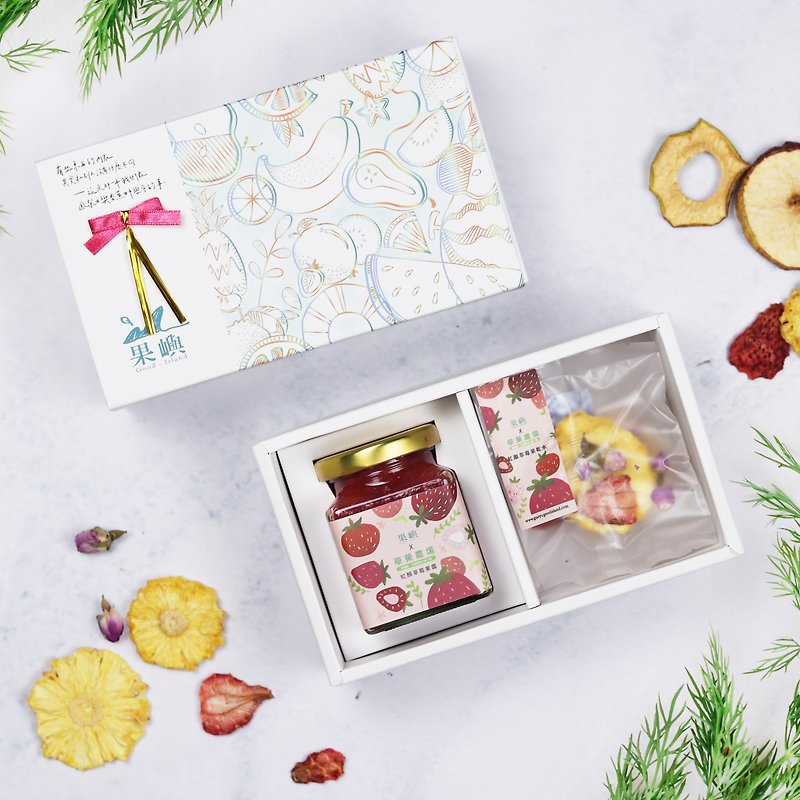 [Origin Fruit Co-branded Gift Box] Good Fruit Gift Box | Hongyan Strawberry Moisturizing Gift Box - Jams & Spreads - Fresh Ingredients Pink