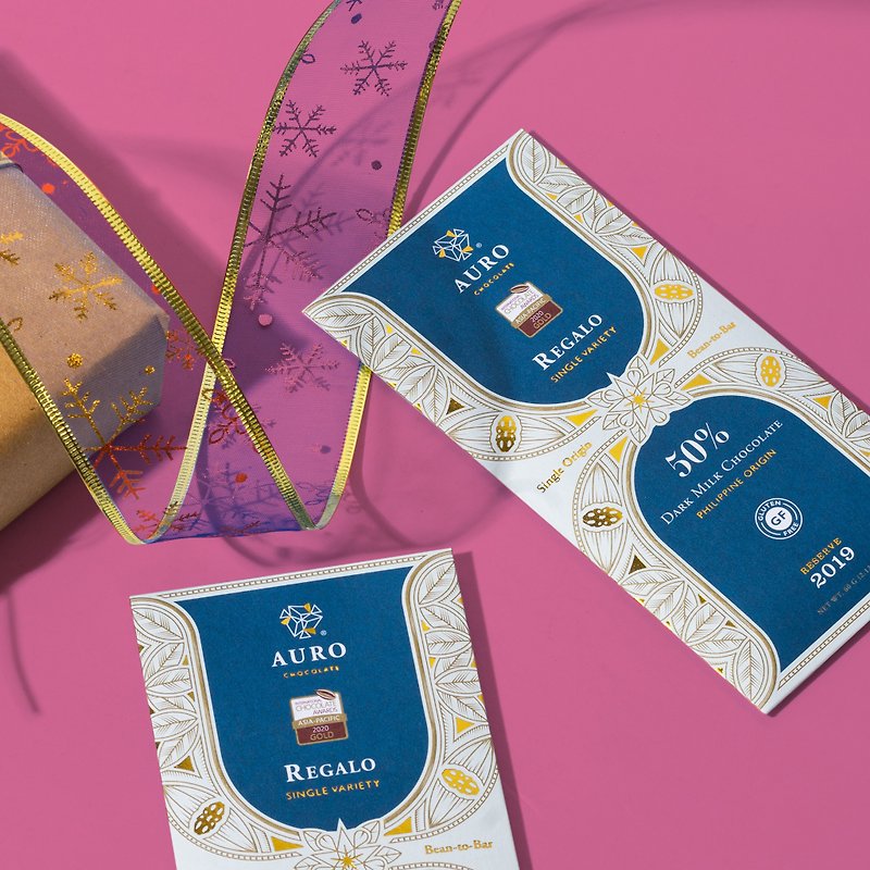 AURO Single Bean Collection 50% Dark Milk Chocolate - Regalo - Chocolate - Other Materials 