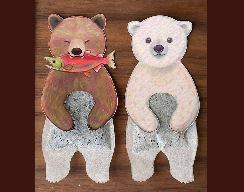 Bear bear set 2 bags of polar bear mint tea 2 bags of brown bear tea
