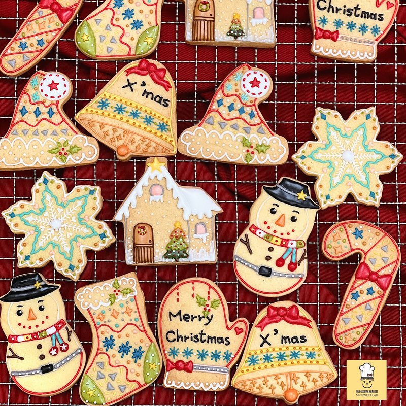 Christmas Micro Frosting Cookies - 8 Pieces/Set - คุกกี้ - อาหารสด 