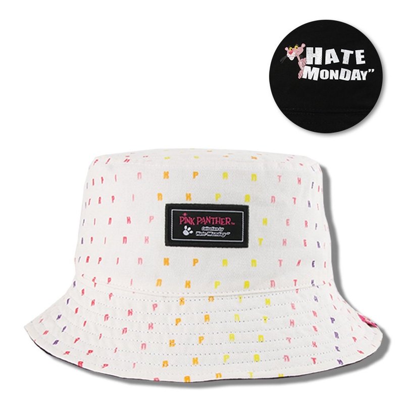 Hate Monday'' X PINK PANTHER BUCKET HAT漁夫帽(PPHM-A11) - 帽 - 棉．麻 粉紅色