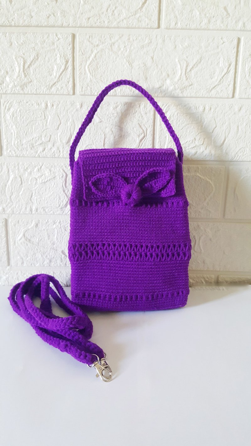 handmade Crochet bag - Handbags & Totes - Other Materials Purple