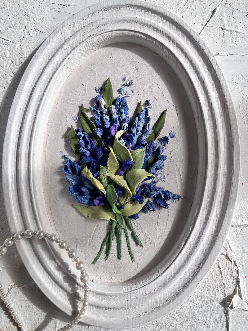 Lilac painting Flowers sculpture painting 3d painting - 壁貼/牆壁裝飾 - 壓克力 紫色