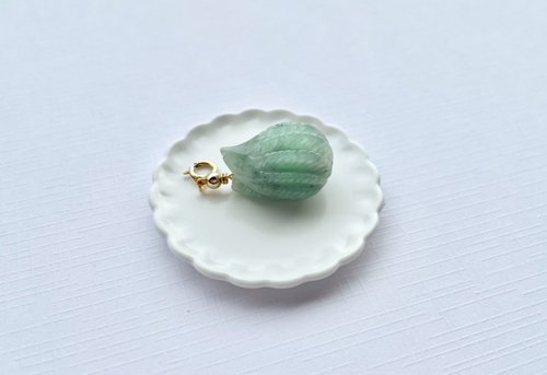 小王子星球 採礦 翡翠 小刺蝟吊墜 (隨意扣)