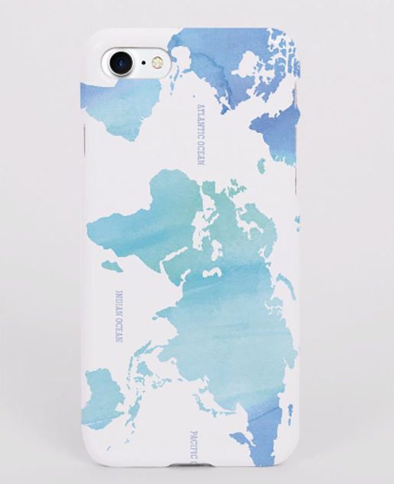 iPhone 7/8滿版包邊硬殼-世界地圖 - 手機殼/手機套 - 其他材質 