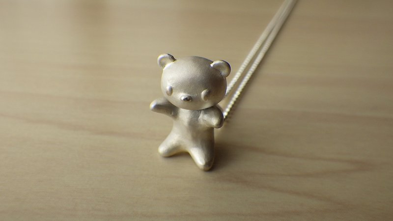 Bear Costume Pendant - Necklaces - Other Metals Silver