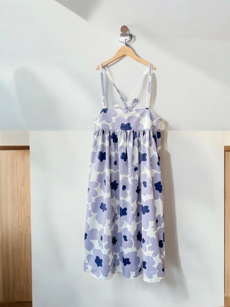 Poppy Purple-Girl’s Spaghetti-Shoulder Suspender Dress Ready for Sale - ชุดเดรส - ผ้าฝ้าย/ผ้าลินิน หลากหลายสี