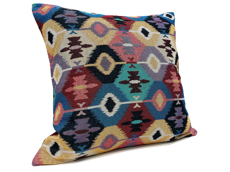Woven Cotton Pillow cases Handmade Decorative Pillow Covers Tribal pillow - 枕頭/抱枕 - 棉．麻 多色