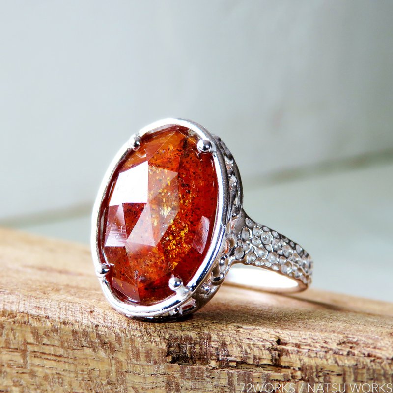 モスカイヤナイトリング  Moss Kyanite Ring red l - 戒指 - 寶石 紅色