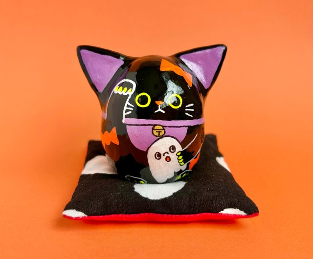 招き猫猫 【大】ハロウィン 黒猫 - ショップ megumix 置物 - Pinkoi