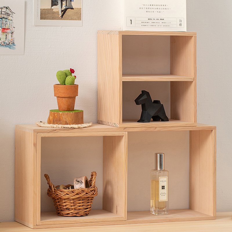 Mini random log cabinet, exclusive design, simple and stylish, you can combine high-quality storage cabinets - กล่องเก็บของ - ไม้ สีนำ้ตาล