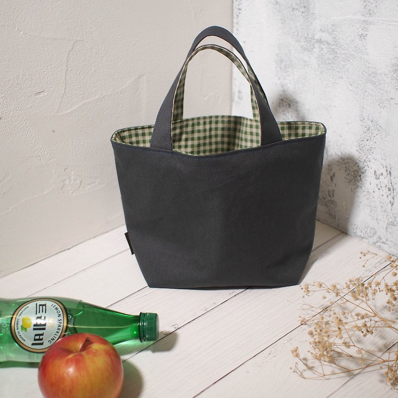 House wine series lunch bag / handbag / limited manual bag / small kangaroo / out of stock in stock - กระเป๋าถือ - ผ้าฝ้าย/ผ้าลินิน สีเทา