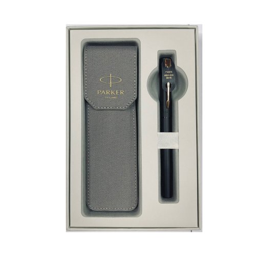 城市視角 PARKER 新威雅XL 鋼筆 黑桿金夾 布筆套卡水禮盒