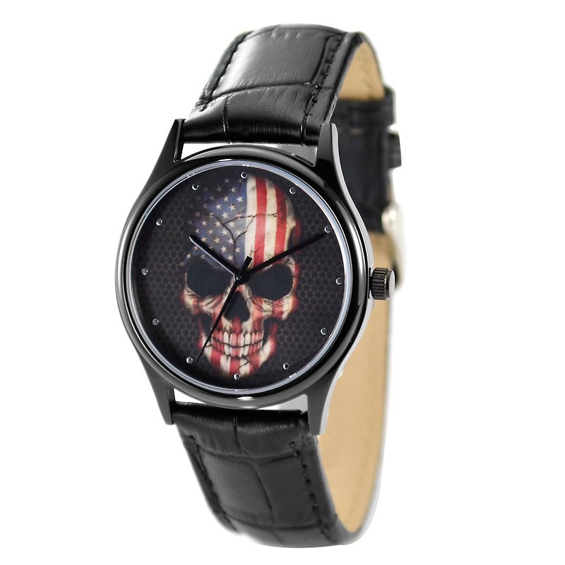 Skull Watch Flag Unisex Free Shipping Worldwide - Men's & Unisex Watches - Stainless Steel Black