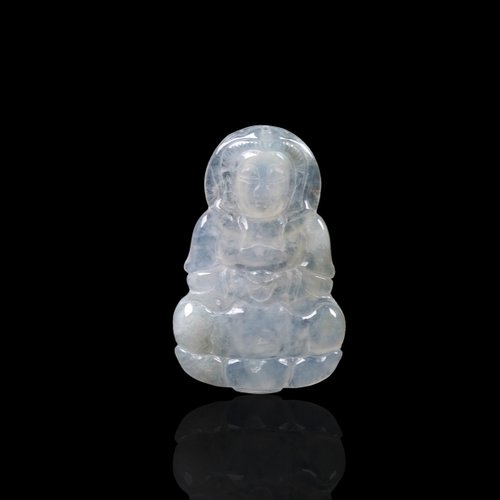 瓔珞翡翠 冰種翡翠觀音菩薩項鍊 | 天然緬甸玉翡翠A貨 | 送禮