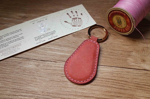 IPPI手作革物 造型悠遊卡 晶片吊飾－鑰匙圈B款－粉紅色