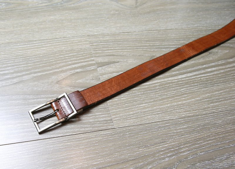Back to Green - Belt gentleman // vintage belt - Belts - Genuine Leather 
