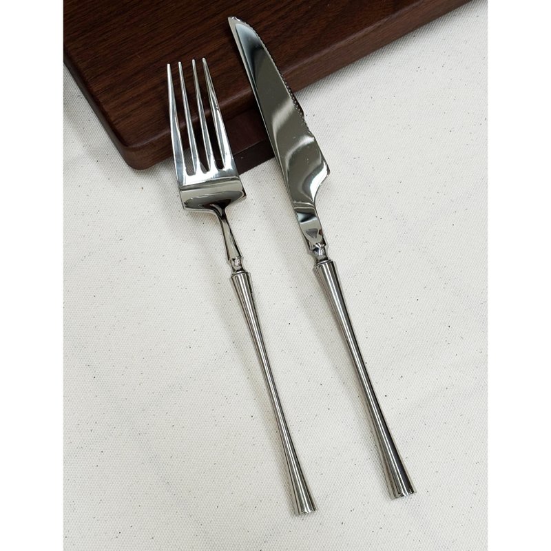 【主餐刀叉】雅典娜骨節刀叉 - 附帆布袋 - 刀叉/湯匙/餐具組 - 不鏽鋼 