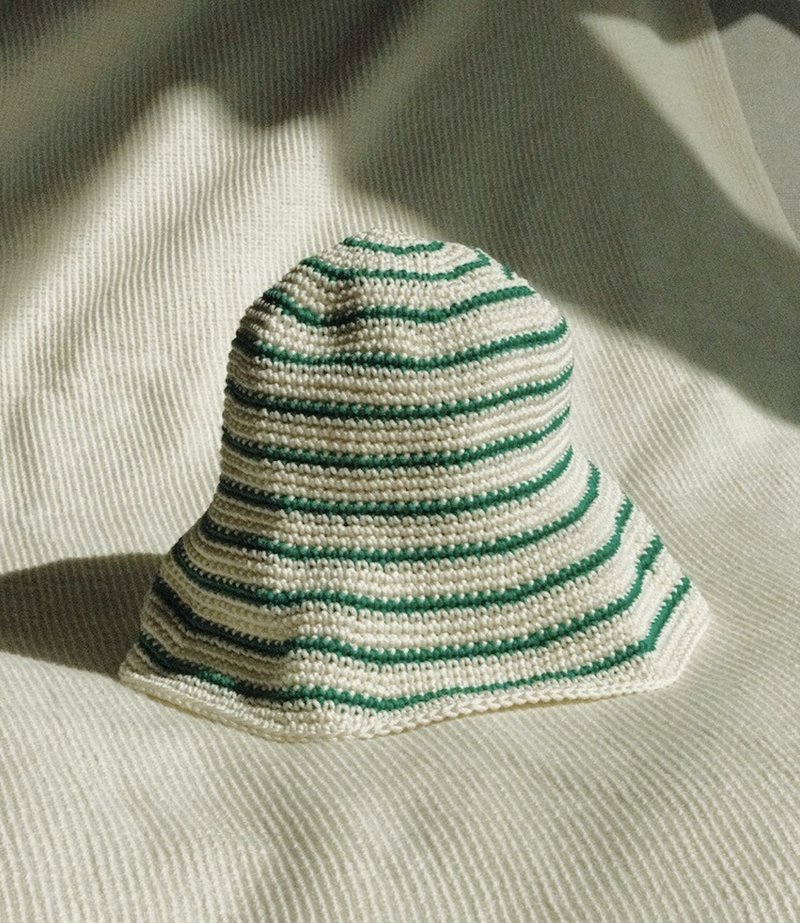 手工製作 針織條紋帽子_兒童款 - 嬰兒帽子/髮帶 - 聚酯纖維 