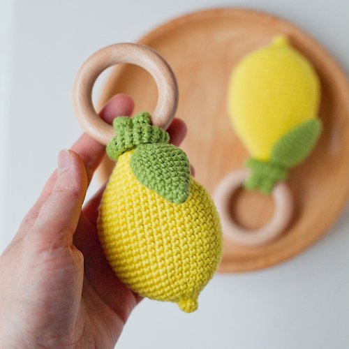 MaraBooHandmade Crochet Pattern Lemon Baby Rattle - Digital item