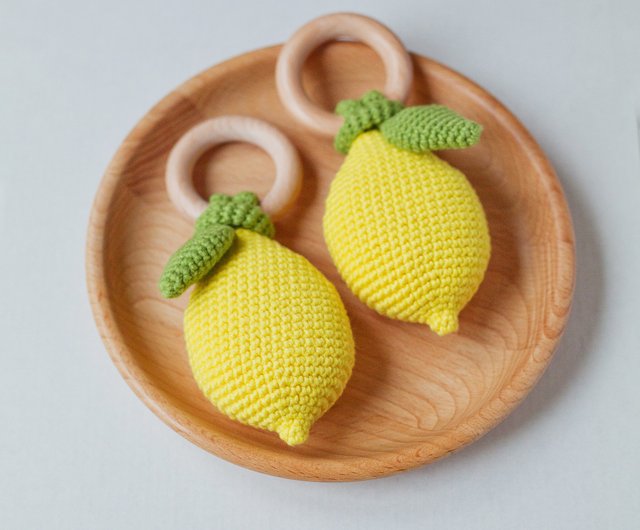 デジタル】かぎ針編みパターンレモン赤ちゃんガラガラ