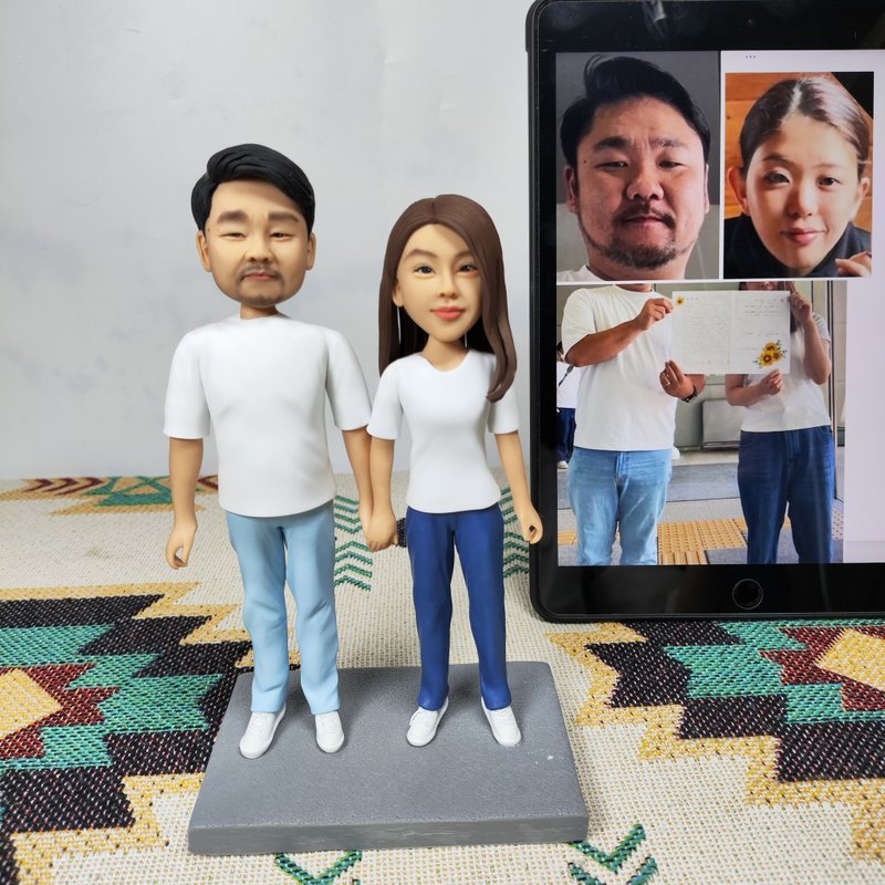 ตัวละครแขก, แต่งงาน, ครบรอบ, ของขวัญ, กำหนดเอง, 3D, หุ่น, ภาพวาดบุคคล - ตุ๊กตา - ดินเหนียว หลากหลายสี
