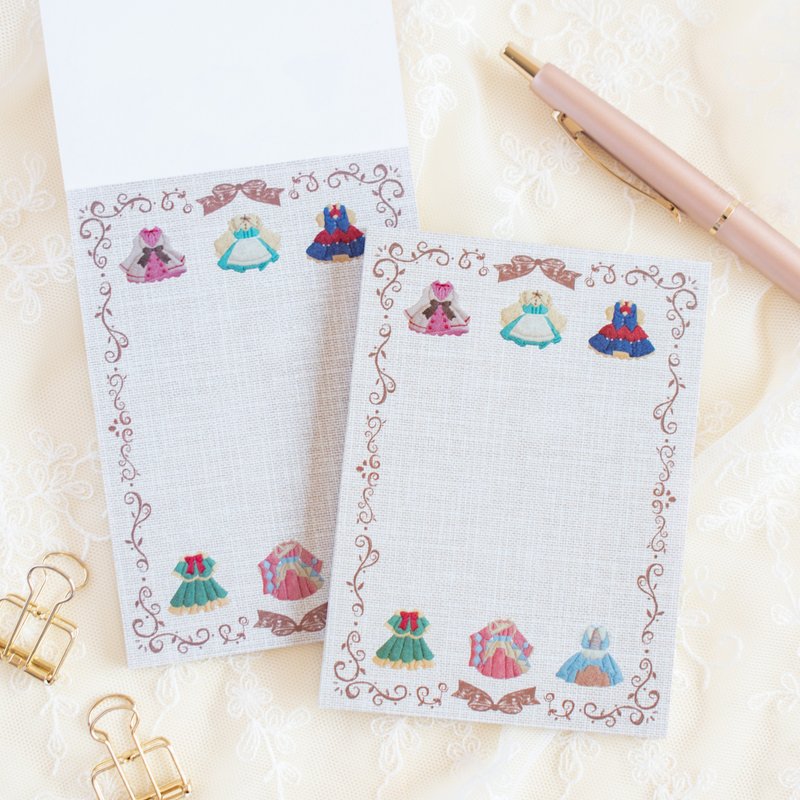便條本－刺繡衣服 / 刺繡插畫 No.11 - 便條紙/便利貼 - 紙 咖啡色
