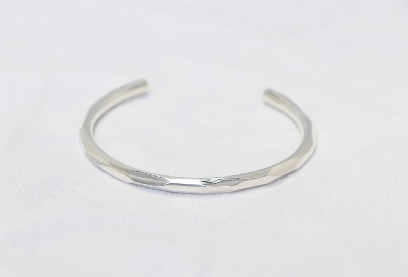 Kawagoe [Silver 925] corner sterling silver bracelet custom made - Bracelets - Sterling Silver Silver