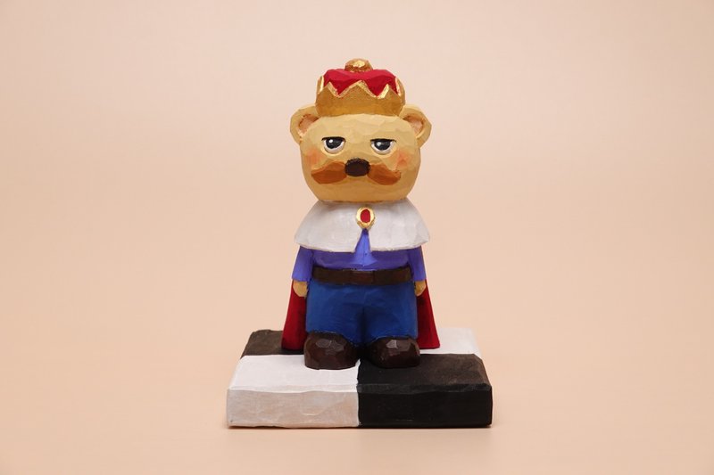 bubu the king of Chess - 公仔/玩偶 - 木頭 藍色