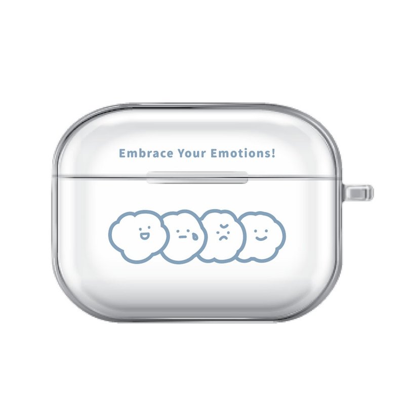 擁抱情緒-AirPods1/2/3/4/Pro/Pro2 韓國連體耳機保護套 耳機殼 - AirPods/耳機保護套 - 塑膠 透明