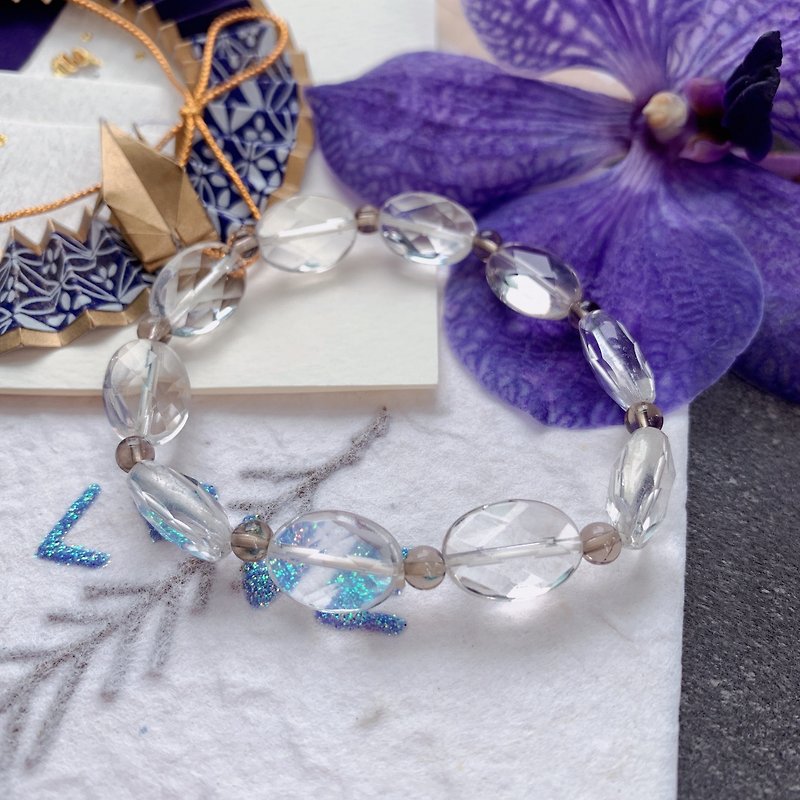 [Romantic Encounter] | 5A Top-notch All-American Natural White Crystal Bracelet/Crystal Bracelet Made in Brazil | Free - Bracelets - Crystal Transparent