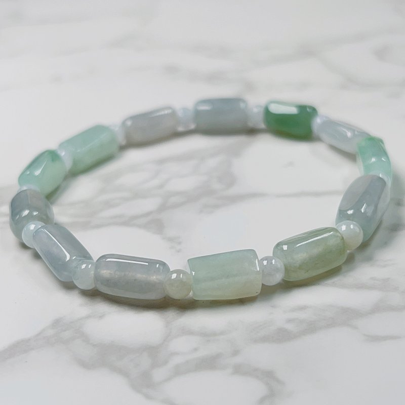 冰種多彩翡翠隨形手珠手鍊 | 天然緬甸玉A貨翡翠 | 送禮 - 手鍊/手環 - 玉石 多色