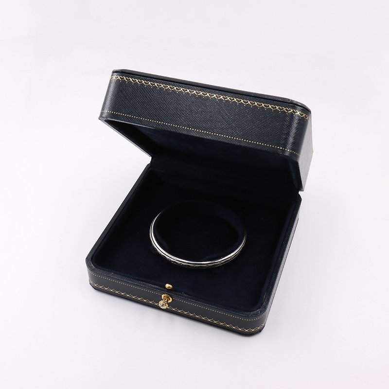 Palace ornate jewelry box, rounded corner jewelry box, gold-plated jade bracelet box, bracelet box - กล่องเก็บของ - ผ้าฝ้าย/ผ้าลินิน 