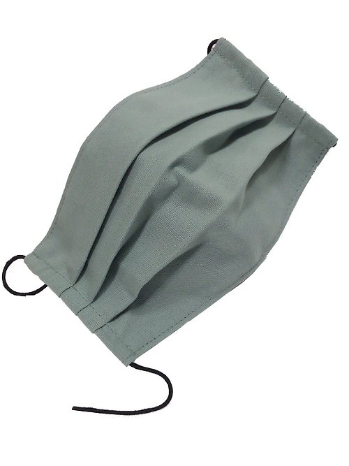 pegasus 荷葉綠成人布口罩套 / 表布環保紗+內裡黑色TC布