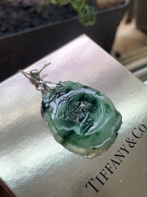 玉見你翡翠精品設計 收藏級天然翡如意吊墜 /藏家割愛 買家首選 性價比高
