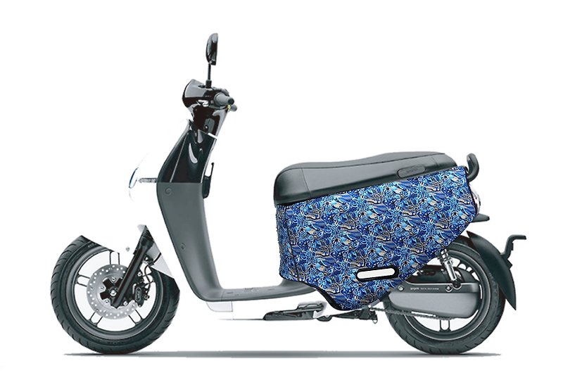 BLR gogoro anti-scratch car cover double-sided pattern GD13 blue ocean wave - Other - Polyester Blue