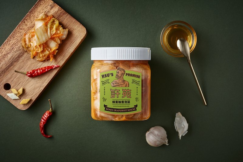 Pomelo Honey Kimchi (600g/can) | Xu Yuan HsusPromise - อาหารคาวทานเล่น - อาหารสด สีแดง