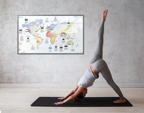 Awesome Maps AWESOME MAPS | 瑜伽 世界地圖 海報 Yoga Map