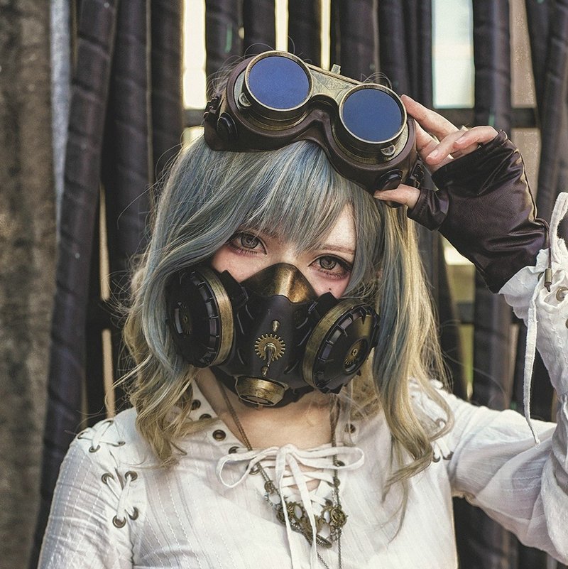 蒸汽朋克 steampunk 防霧霾 PM2.5 防毒面具 面罩 風鏡 - 其他 - 其他材質 黑色