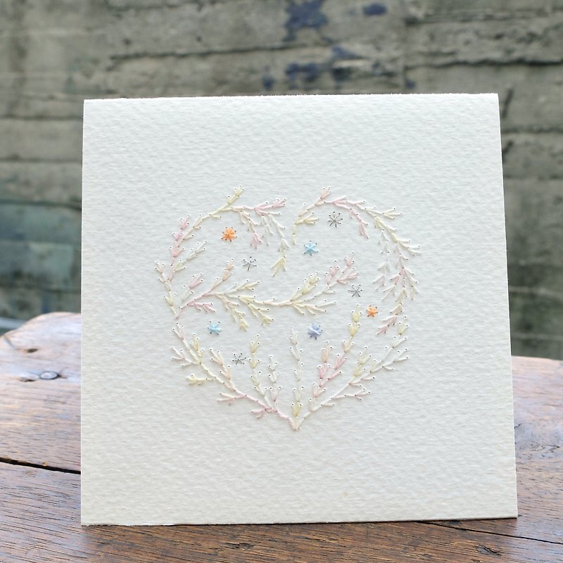 [Paper Embroidery Card] Heart Card