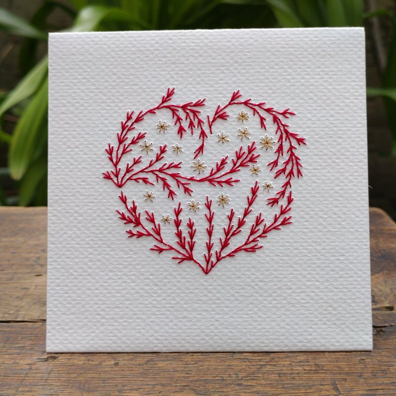 【Paper embroidery card】Feelings card - Cards & Postcards - Paper 