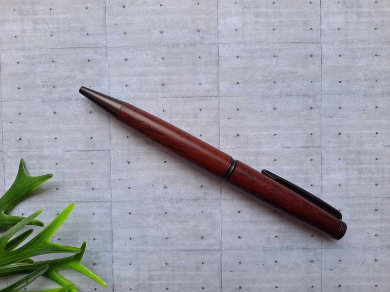 Rosewood log handmade pen oil-based ball pen rotary - Ballpoint & Gel Pens - Wood 