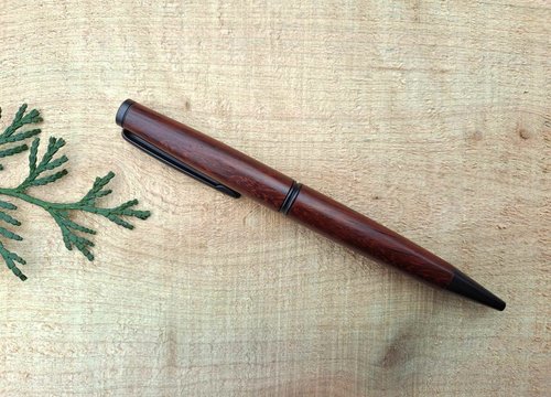 雄讚工坊 紫檀木 原木 手工筆 油性原子筆 旋轉式