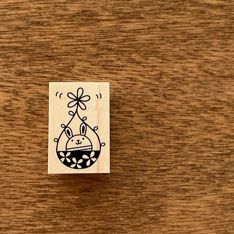 Small flower drop, rabbit Hanko stamp stamp rubber stamp stamp