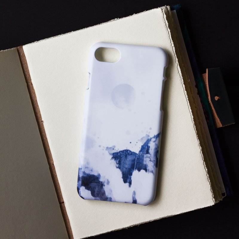 Moon ink. Matte Case (iPhone, HTC, Samsung, Sony) - Phone Cases - Plastic Blue